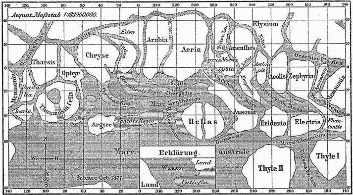 5 maggio 1878: G.V. Schiaparelli annuncia la scoperta dei canali di Marte.