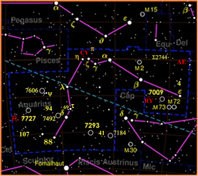 Costellazione zodiacale. È decisamente poco vistosa e non ha stelle più luminose della 3a magnitudine