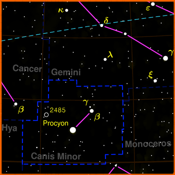 Piccola costellazione della regione equatoriale celeste formata essenzialmente da due stelle (alfa e beta Canis Minoris)